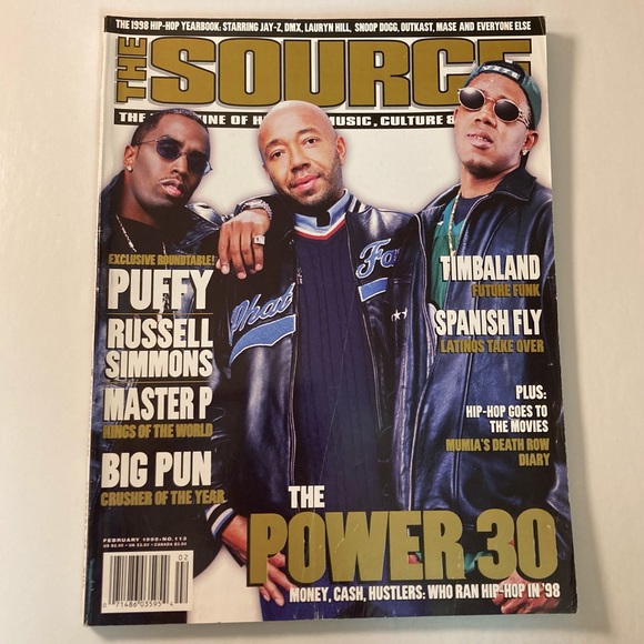 The Source Magazine February 99 Issue #113 Puffy Russel Simmons Master P Big Pun - Picture 1 of 5